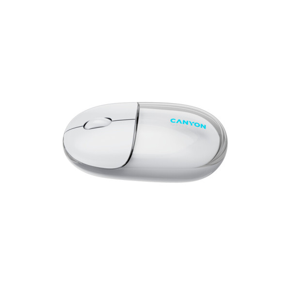 Фото - Миша бездротова Canyon OnClick 24 Dual-mode Silent Transparent/White (CNS-CMSW24W)