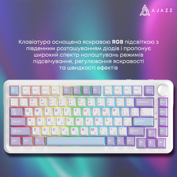Фото - Клавиатура проводная игровая Ajazz AK820 MAX Magnetic switches (AK820MAX-WM-PWB)
