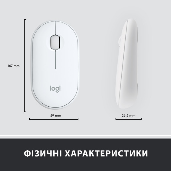 Фото - Клавиатура+мышь беспроводная Logitech MK470 Slim Wireless White UA (920-009205)