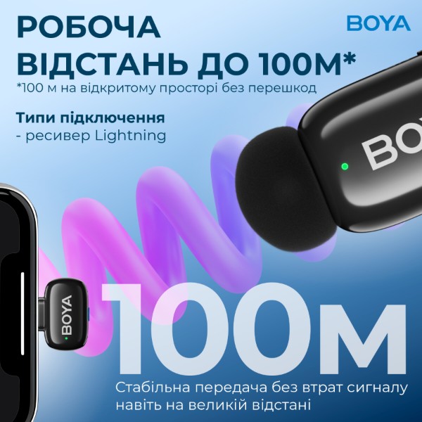 Фото - Мікрофон для смартфона Boya mini-16 Lightning Black