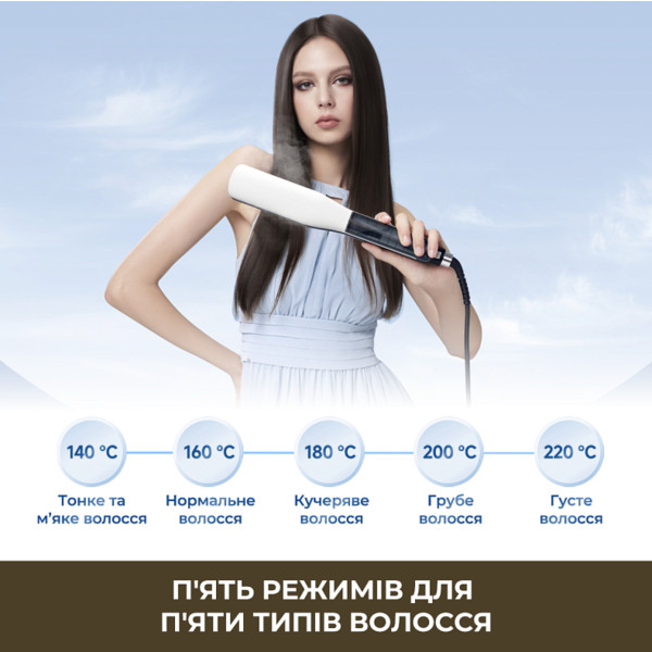 Фото - Паровой выравниватель волос Dreame AuraSteam Straight White AA01A (AA01A-WH)