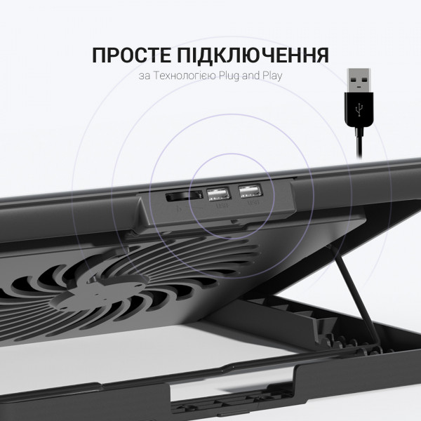 Фото - Подставка под ноутбук охлаждающая OfficePro CP500B Black