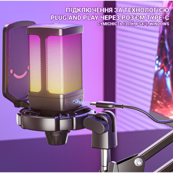 Фото - Мікрофон до комп'ютера Fifine Q6T USB Black