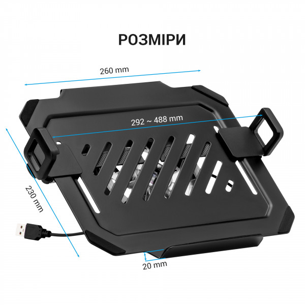Фото - Підставка під ноутбук охолоджуюча OfficePro LH474B Black