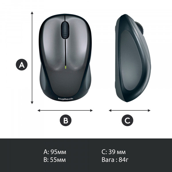 Фото - Миша бездротова Logitech M235 WL Grey (910-002201)
