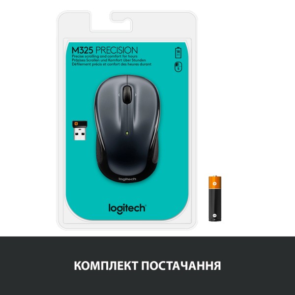Фото - Миша бездротова Logitech M325s Dark Silver (910-006812)