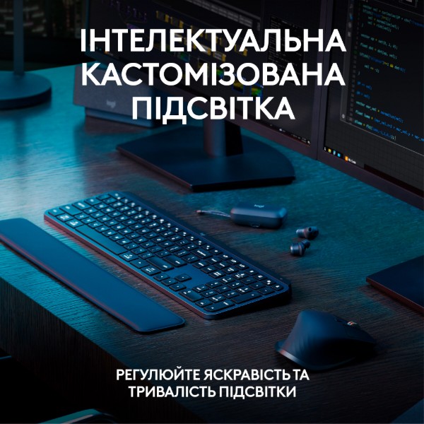 Фото - Клавіатура + миша бездротова Logitech MX Keys S Wireless Combo Graphite (920-011614)