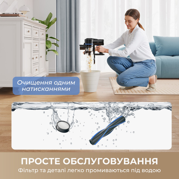 Фото - Пылесос ручной для дома Mova Cordless Vacuum Cleaner J10