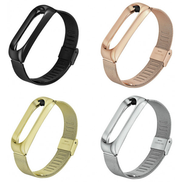 Фото - Ремешок для фитнес-браслета BeCover Metal for Xiaomi Mi Smart Band 5 Black (705146)