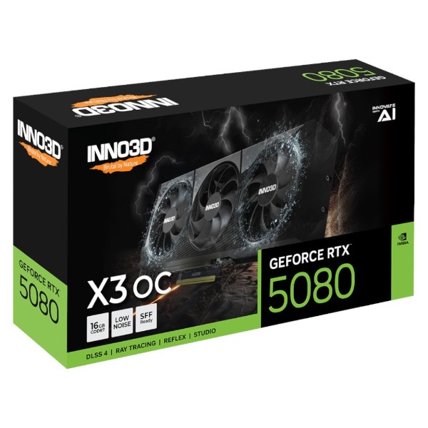 Фото - Відеокарта Inno3D NVIDIA GeForce RTX 5080 X3 OC (N50803-16D7X-17603930)