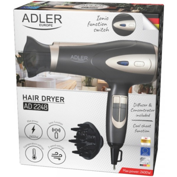 Фото - Фен Adler AD 2248 Grey Champane
