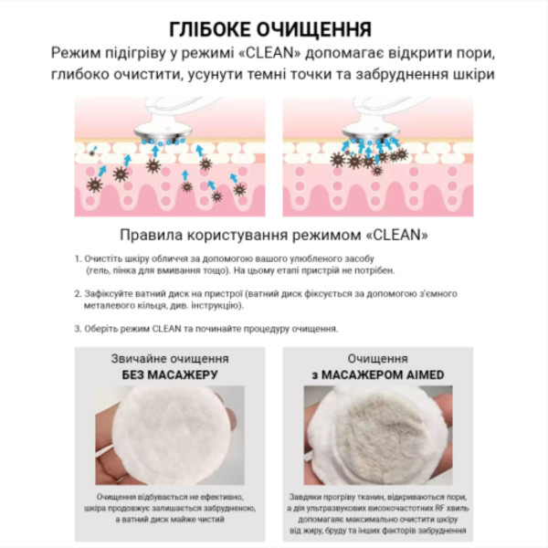 Фото - Уцінка - Мікрострумова ручка для підтяжки обличчя AIMED Skin RF Lifting EMS+LED White (AI-RF+EMS_wh)