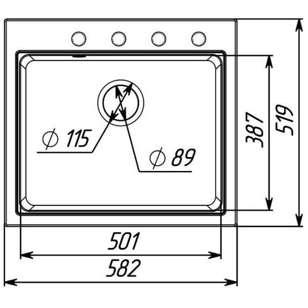 Фото - Мийка кухонна VALESO 5852 VESTA матова Антрацит