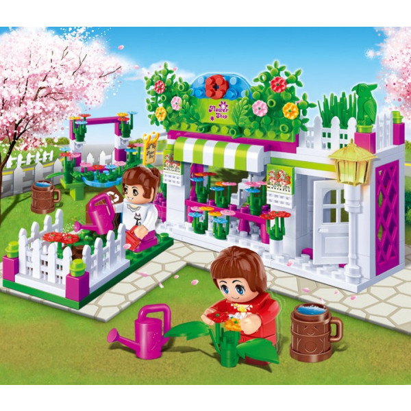 Фото - Пластиковий конструктор Banbao
"Модне місто" (252 Ел.) Квіткова крамниця (6116)