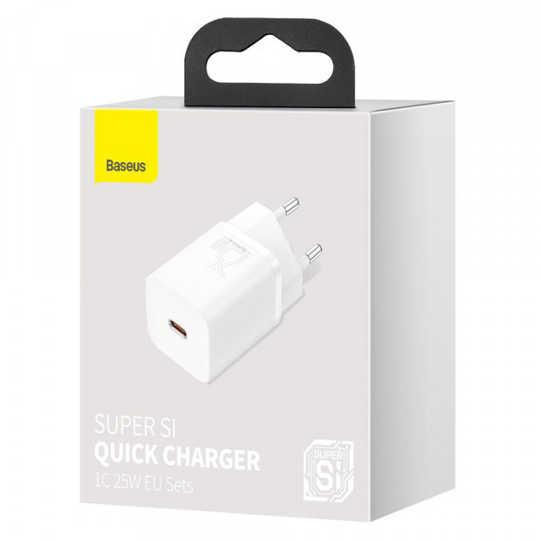 Фото - Мережевий зарядний пристрій Baseus 1xUSB 25W USB-C (CCSP020102)