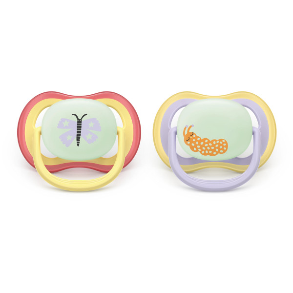 Фото - Ортодонтична пустушка Philips Avent Ultra Air Нічна, 0-6 міс. (SCF376/25)