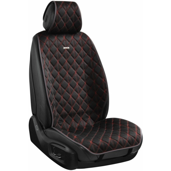 Фото - Комплект накидок на сидіння автомобіля CarLife Nitro black-red (SC40114)