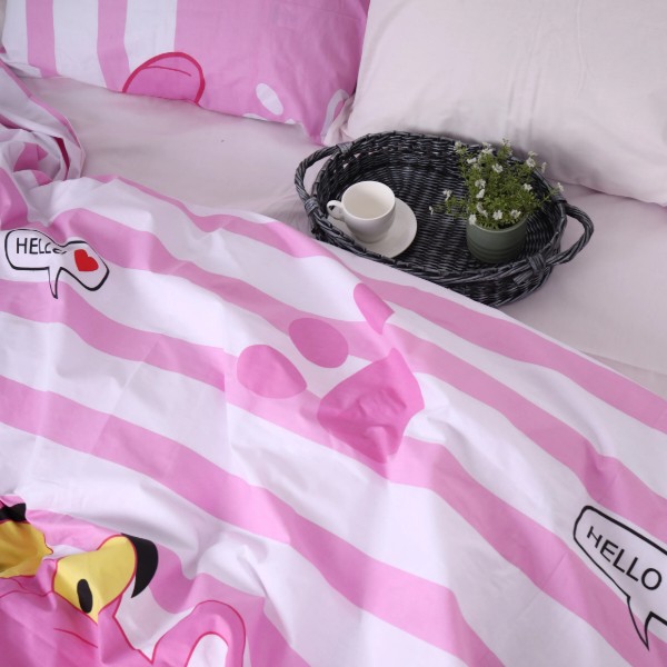 Фото - Комплект постельного белья MirSon Бязь 17-0110 Pink Pantere 175х210 см (2200001608627)