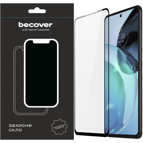 Фото - Захисне скло для смартфону BeCover for Motorola Moto G72 Black (709245)