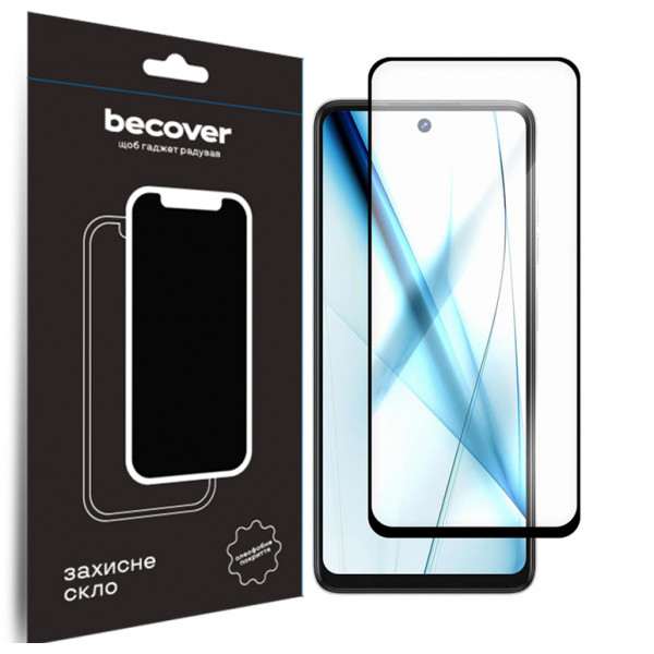 Фото - Захисне скло для смартфону BeCover Tecno Spark 20 Pro (KJ6) Black (710653)
