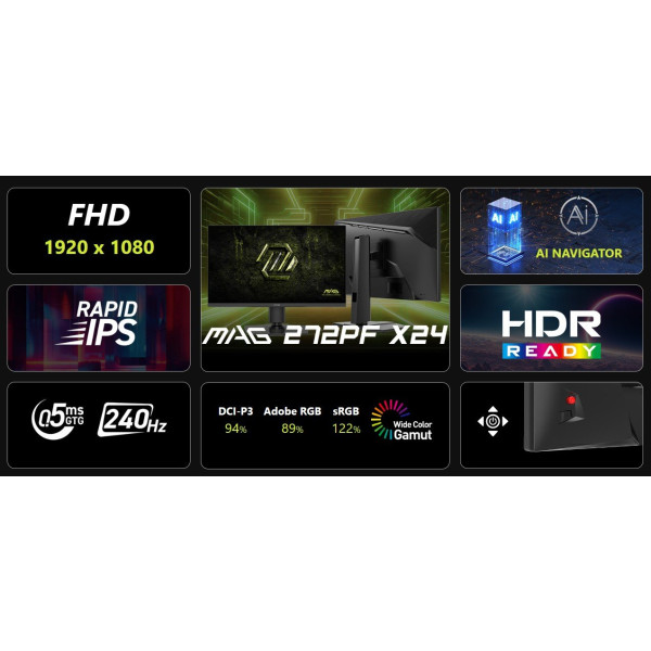 Фото - Монитор игровой MSI MAG 272PF X24