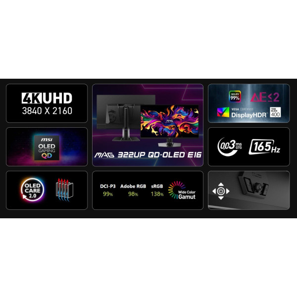 Фото - Монитор игровой MSI MAG 322UP QD-OLED E16