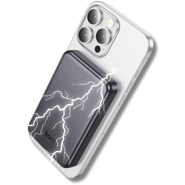 Фото - Батарея мобільна HOCO J160 Original Magnetic Wireless 5W (5000 mAh) Black (714868)