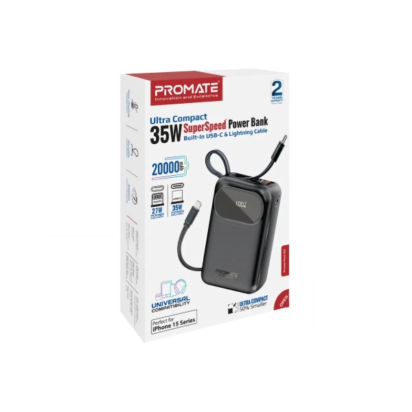 Фото - Батарея мобильная Promate 20000mAh (powerpod-20.black)
