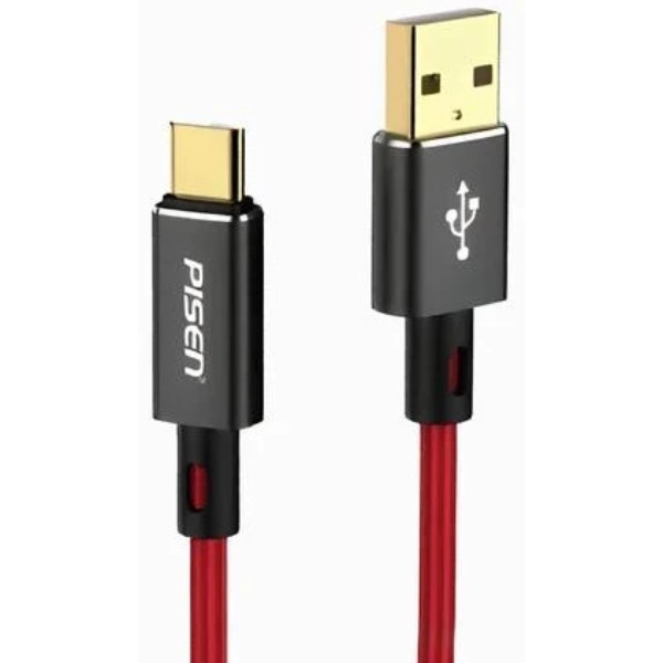 Фото - Кабель Pisen Platinum USB-A to USB-C Cable Red (AC07-1000) Фото - Кабель Pisen Platinum USB-A to USB-C Cable Red (AC07-1000)