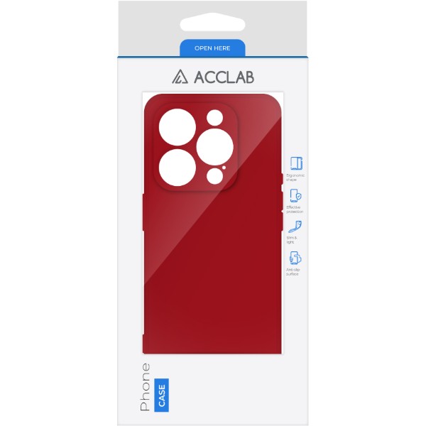 Фото - Чехол для смартфона ACCLAB SoftShell for Apple iPhone 16 Pro Red (1283126611551)