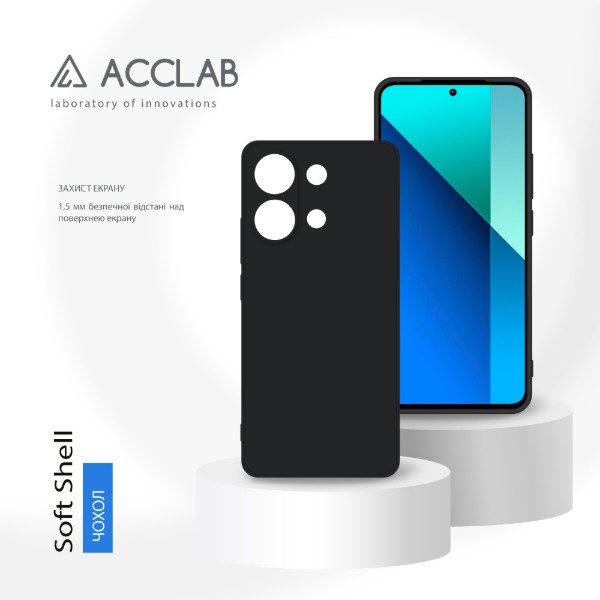 Фото - Чохол для смартфону ACCLAB SoftShell for Xiaomi Redmi Note 13 4G Black (1283126592157)