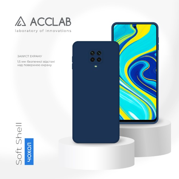 Фото - Чохол для смартфону ACCLAB SoftShell for Xiaomi Redmi Note 9S Blue (1283126587429)