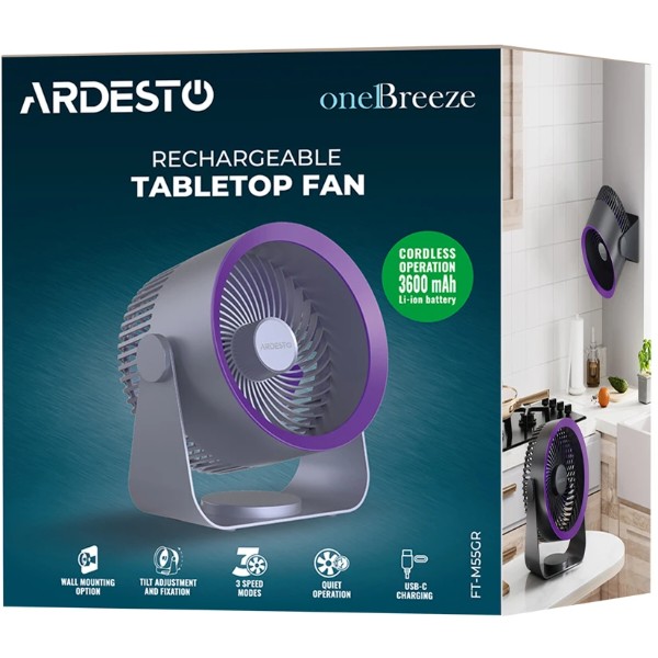 Фото - Вентилятор настільний ARDESTO FT-M55GR Silver
