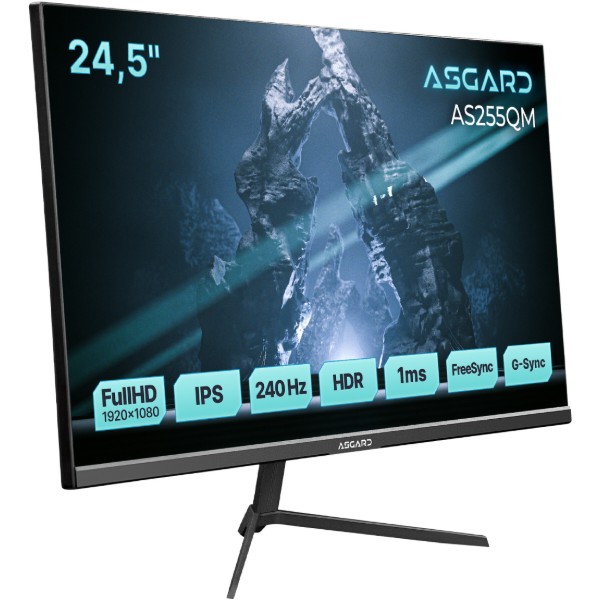 Фото - Монітор ігровий ASGARD Gaming AS255QM Black