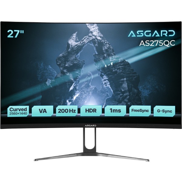 Фото - Монітор ігровий ASGARD Gaming AS275QC Black