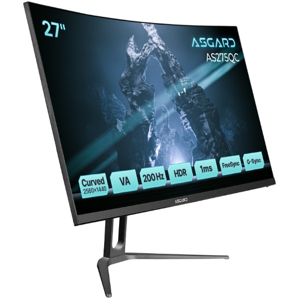 Фото - Монітор ігровий ASGARD Gaming AS275QC Black