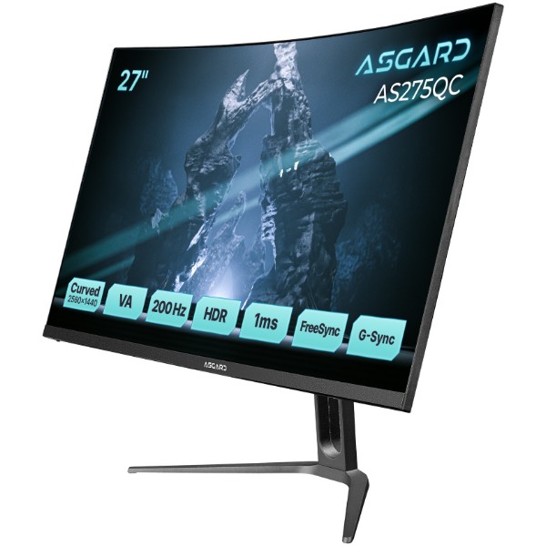 Фото - Монітор ігровий ASGARD Gaming AS275QC Black