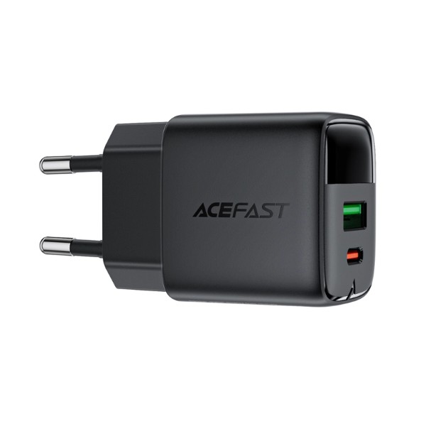 Фото - Сетевое зарядное устройство AceFast A116 PD35W GaN charger USB-A+USB-C Black (6974316284468)