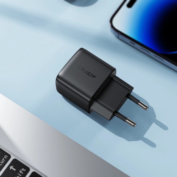 Фото - Сетевое зарядное устройство AceFast A116 PD35W GaN charger USB-A+USB-C Black (6974316284468)
