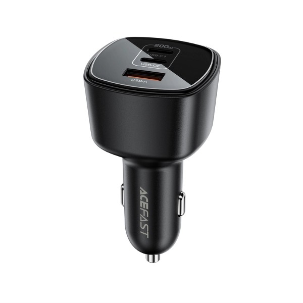 Фото - Автомобильное зарядное устройство AceFast B18 200W(2USB-C+USB-A) fast car charger Black (6974316285953)