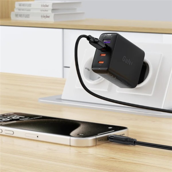 Фото - Кабель AceFast C16-04, USB to Type-C, 3A, 1.2m Black (6974316283812)