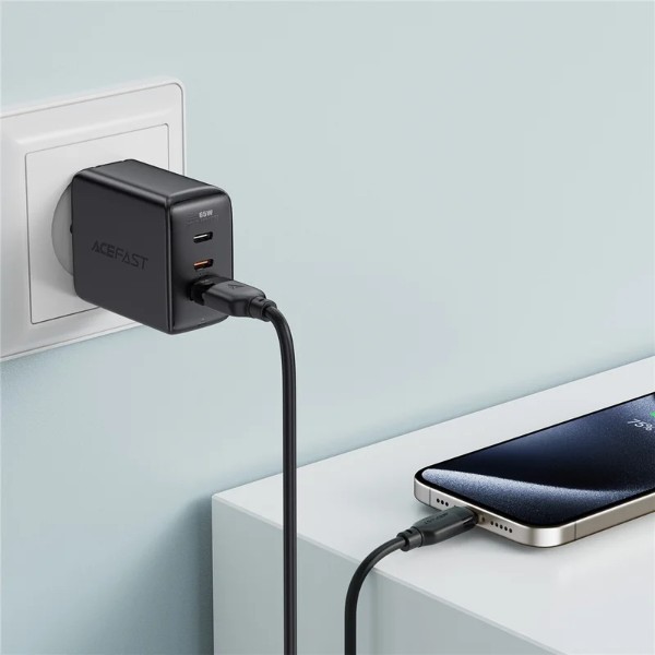 Фото - Кабель AceFast C16-04, USB to Type-C, 3A, 1.2m Black (6974316283812)