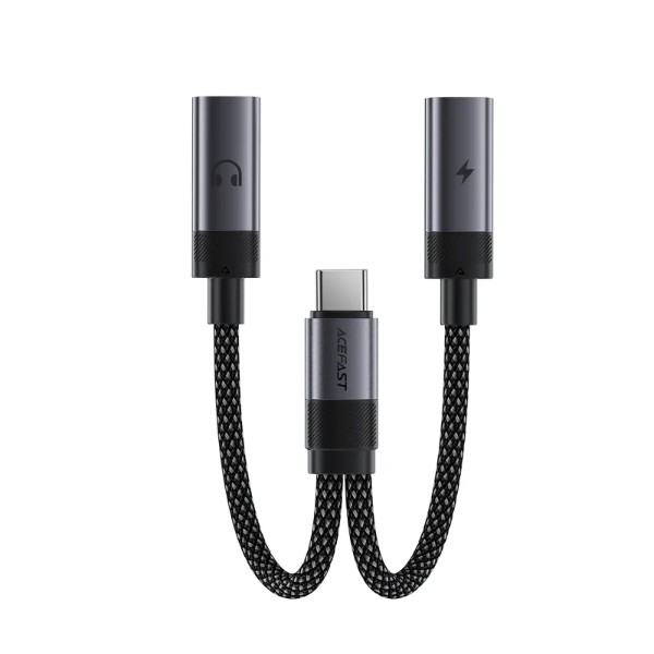 Фото - Перехідник AceFast J14 USB-C 2-in-1 Black (6974316285823)