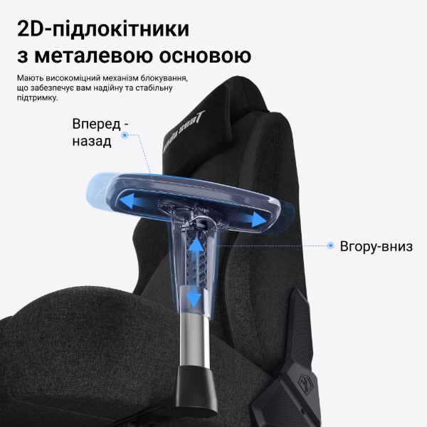 Фото - Крісло для геймерів Anda Seat Phantom 4 L Gray Fabric (AD18YSD-72-G-F-G01)