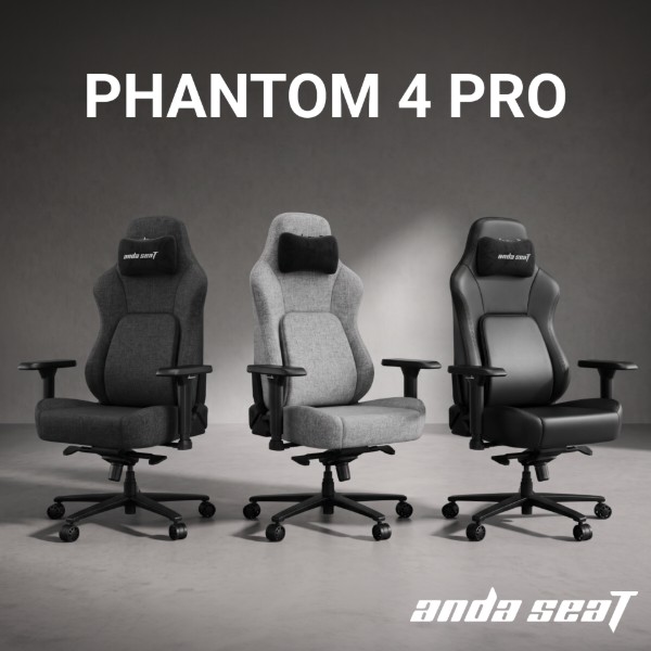 Фото - Крісло для геймерів Anda Seat Phantom 4 Pro L Black (AD18YSDC-72-B-PV-B02)
