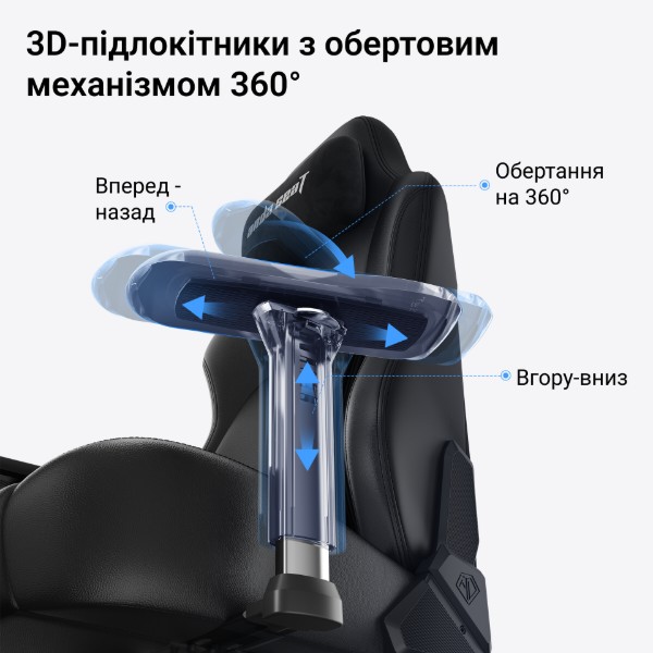 Фото - Крісло для геймерів Anda Seat Phantom 4 Pro L Gray Fabric (AD18YSDC-72-G-F-G02)