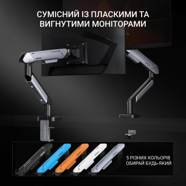 Фото - Крепление настольное Anda Seat Stealth PRO II 17''-42'' White (AD-W-A9-1S-BW)