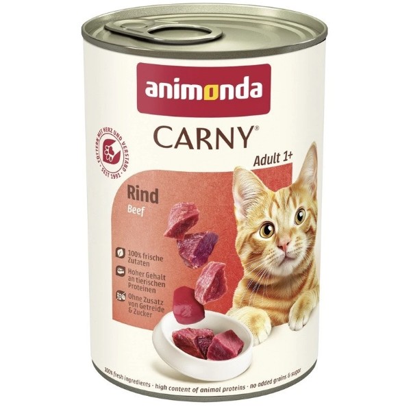 Фото - Влажный корм для кошек Animonda Carny Adult Beef 400 г (4017721837231)