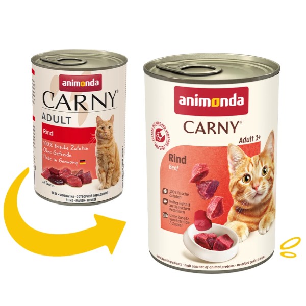 Фото - Влажный корм для кошек Animonda Carny Adult Beef 400 г (4017721837231)
