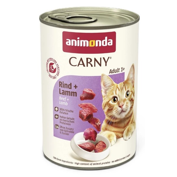 Фото - Влажный корм для кошек Animonda Carny Adult Beef Lamb 400 г (4017721837217) Фото - Влажный корм для кошек Animonda Carny Adult Beef Lamb 400 г (4017721837217)
